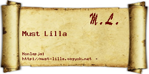 Must Lilla névjegykártya