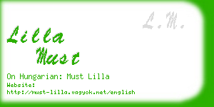 lilla must business card